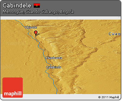 Physical Panoramic Map of Cabindele