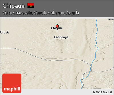 Shaded Relief Panoramic Map of Chipaué