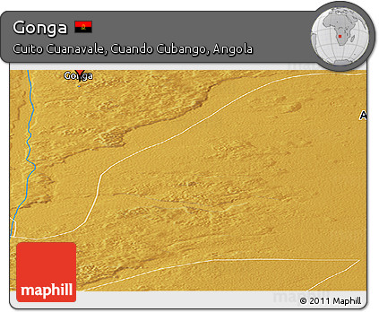 Physical Panoramic Map of Gonga