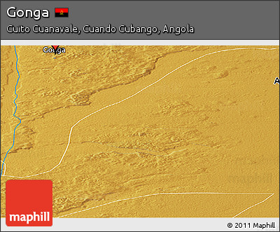 Physical Panoramic Map of Gonga