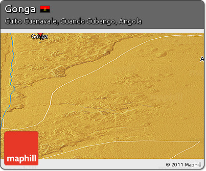 Physical Panoramic Map of Gonga
