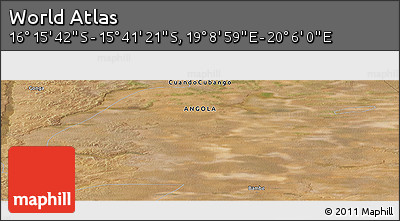 Satellite Panoramic Map of the Area around 15° 58' 32" S, 19° 37' 30" E