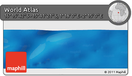 Physical Panoramic Map of the Area around 15° 58' 32" S, 1° 46' 29" E