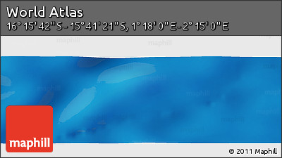 Physical Panoramic Map of the Area around 15° 58' 32" S, 1° 46' 29" E