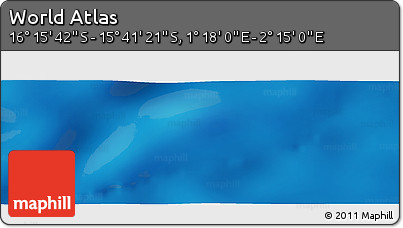 Physical Panoramic Map of the Area around 15° 58' 32" S, 1° 46' 29" E