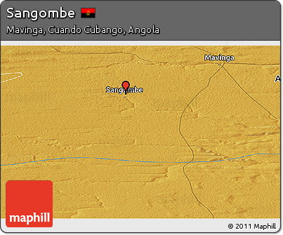 Physical Panoramic Map of Sangombe