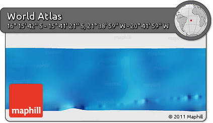 Physical Panoramic Map of the Area around 15° 58' 32" S, 21° 10' 29" W