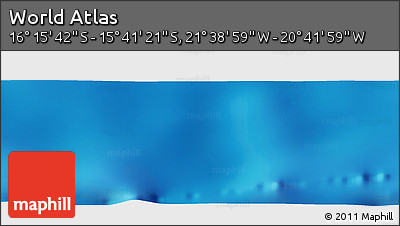 Physical Panoramic Map of the Area around 15° 58' 32" S, 21° 10' 29" W