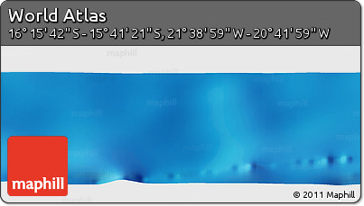 Physical Panoramic Map of the Area around 15° 58' 32" S, 21° 10' 29" W