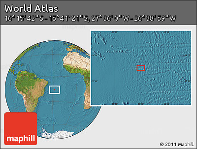 Satellite Location Map of the Area around 15° 58' 32" S, 27° 7' 30" W