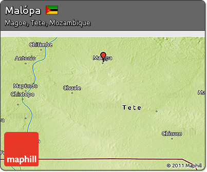 Physical 3D Map of Malópa