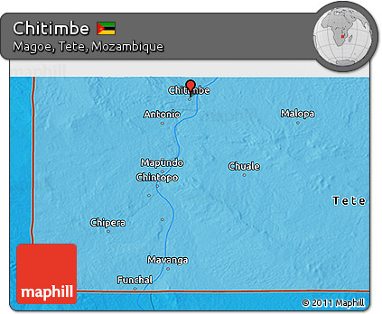 Political 3D Map of Chitimbe