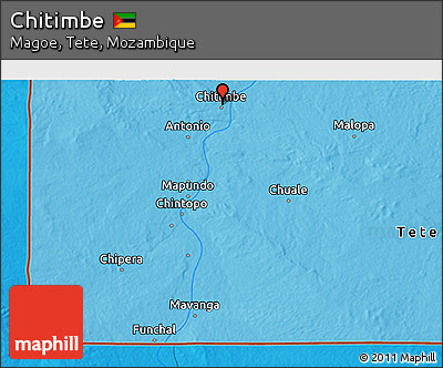 Political 3D Map of Chitimbe