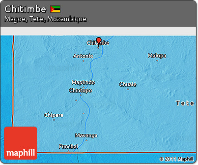 Political 3D Map of Chitimbe