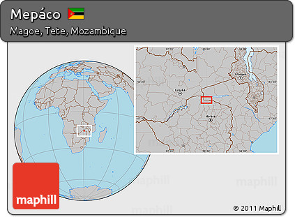 Gray Location Map of Mepáco