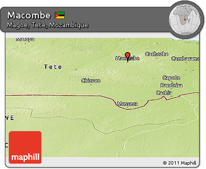 Physical Panoramic Map of Macombe