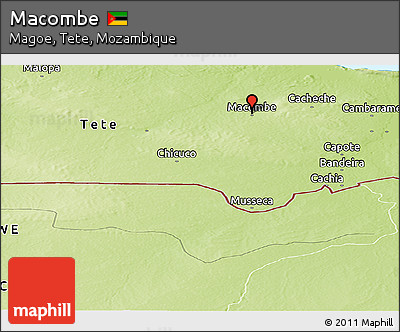 Physical Panoramic Map of Macombe