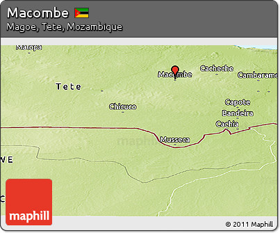 Physical Panoramic Map of Macombe