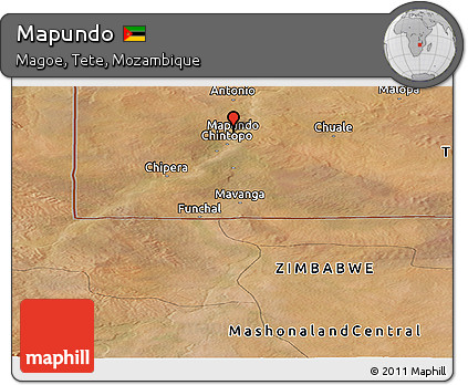 Satellite Panoramic Map of Mapundo