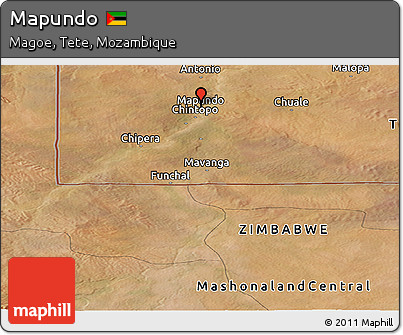 Satellite Panoramic Map of Mapundo