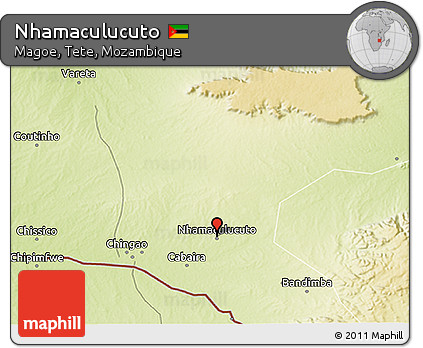 Physical 3D Map of Nhamaculucuto