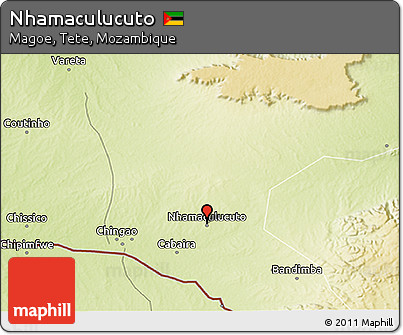 Physical 3D Map of Nhamaculucuto