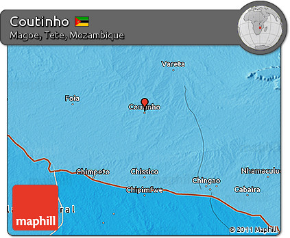 Political 3D Map of Coutinho