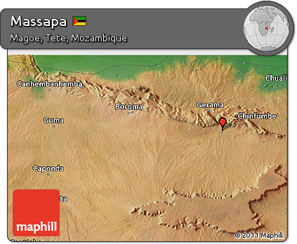 Satellite 3D Map of Massapa