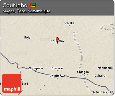Shaded Relief 3D Map of Coutinho