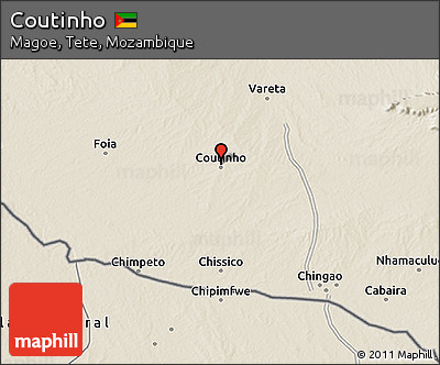 Shaded Relief 3D Map of Coutinho