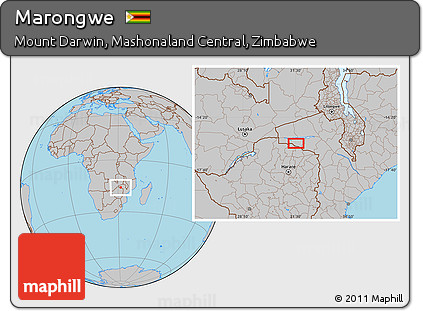 Gray Location Map of Marongwe