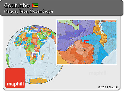 Political Location Map of Coutinho