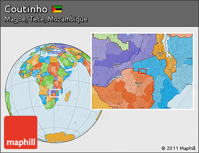 Political Location Map of Coutinho