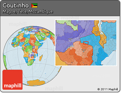 Political Location Map of Coutinho