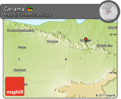 Physical Map of Gerama