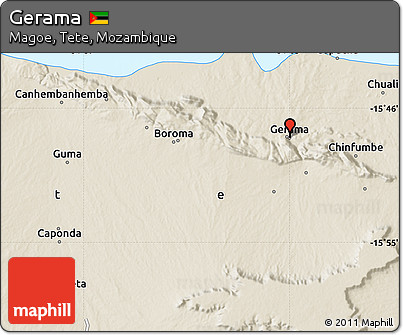 Shaded Relief Map of Gerama