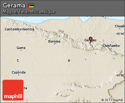 Shaded Relief Map of Gerama