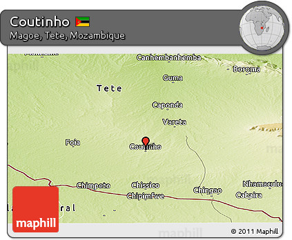 Physical Panoramic Map of Coutinho