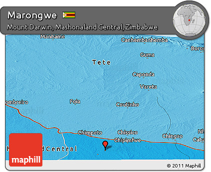 Political Panoramic Map of Marongwe
