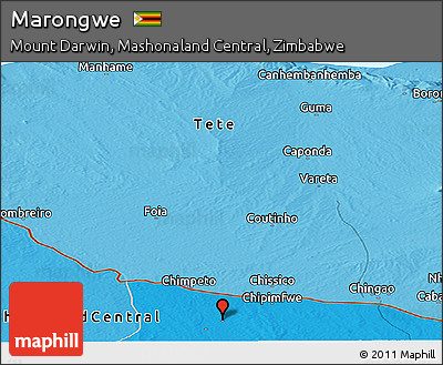 Political Panoramic Map of Marongwe
