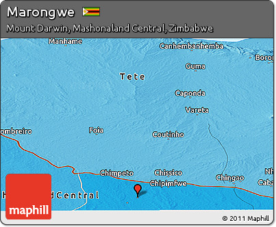 Political Panoramic Map of Marongwe