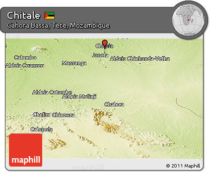 Physical Panoramic Map of Chitale