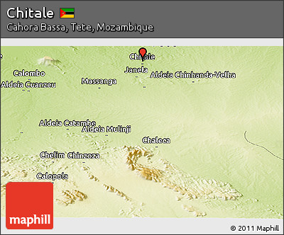 Physical Panoramic Map of Chitale