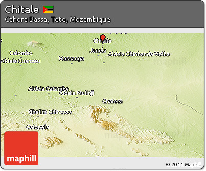 Physical Panoramic Map of Chitale