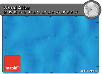 Shaded Relief Map of the Area around 15° 58' 32" S, 32° 13' 30" W