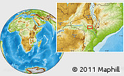 Physical Location Map of the area around 15° 58' 32" S, 34° 4' 30" E