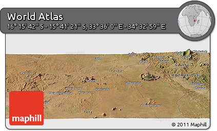 Satellite Panoramic Map of the Area around 15° 58' 32" S, 34° 4' 30" E