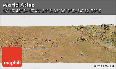 Satellite Panoramic Map of the Area around 15° 58' 32" S, 34° 4' 30" E