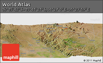 Satellite Panoramic Map of the Area around 15° 58' 32" S, 34° 55' 29" E