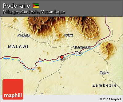 Physical 3D Map of Poderane